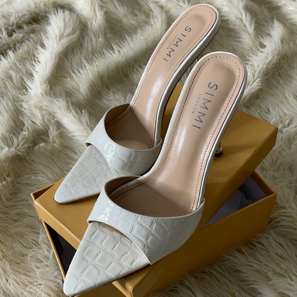 White Simi London Torez Heels - Picture 1 of 4
